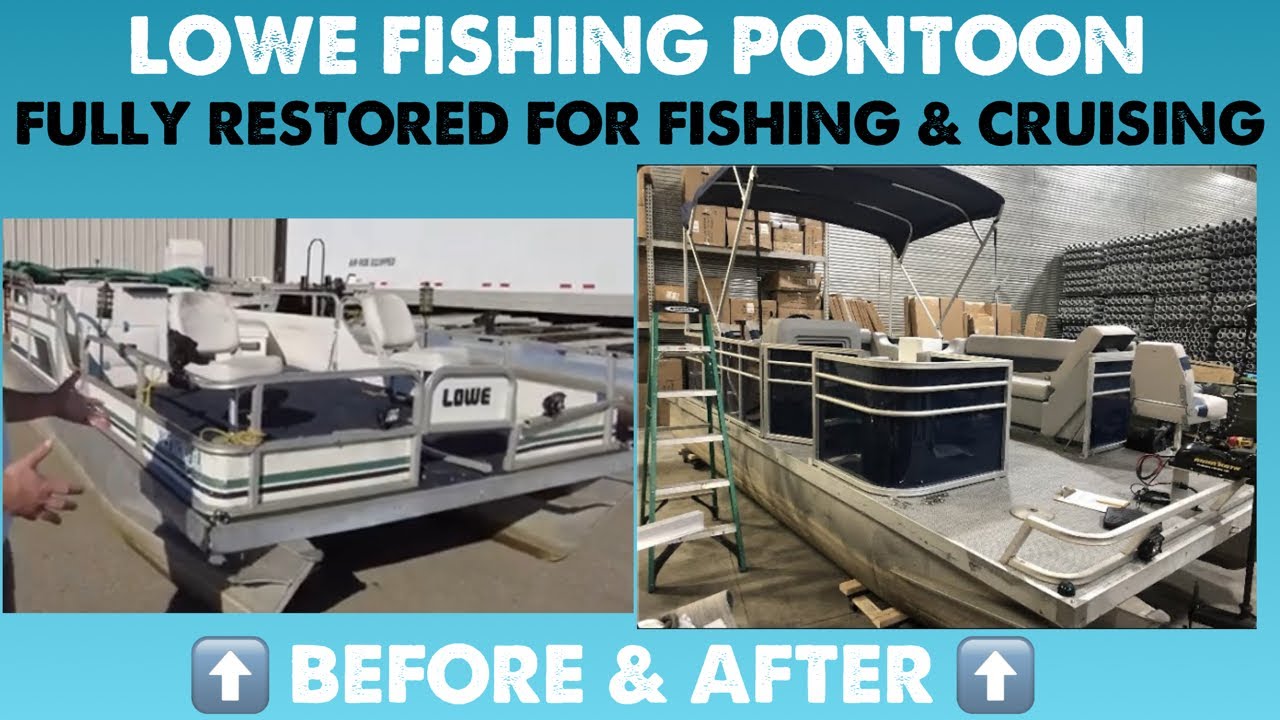1989 Lowe Pontoon Fish and Cruise - Before & After