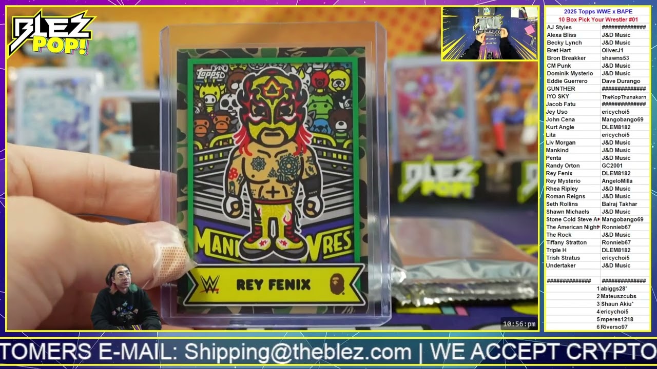 2025 Topps WWE x BAPE 10 Box BREAK Pick Your Wrestler #01