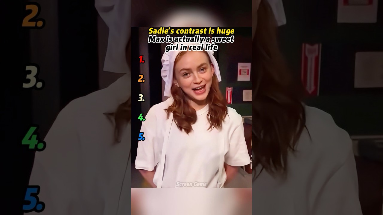 Sadie's contrast is huge—Max is actually a sweet girl in real life.#SadieSink#StrangerThings