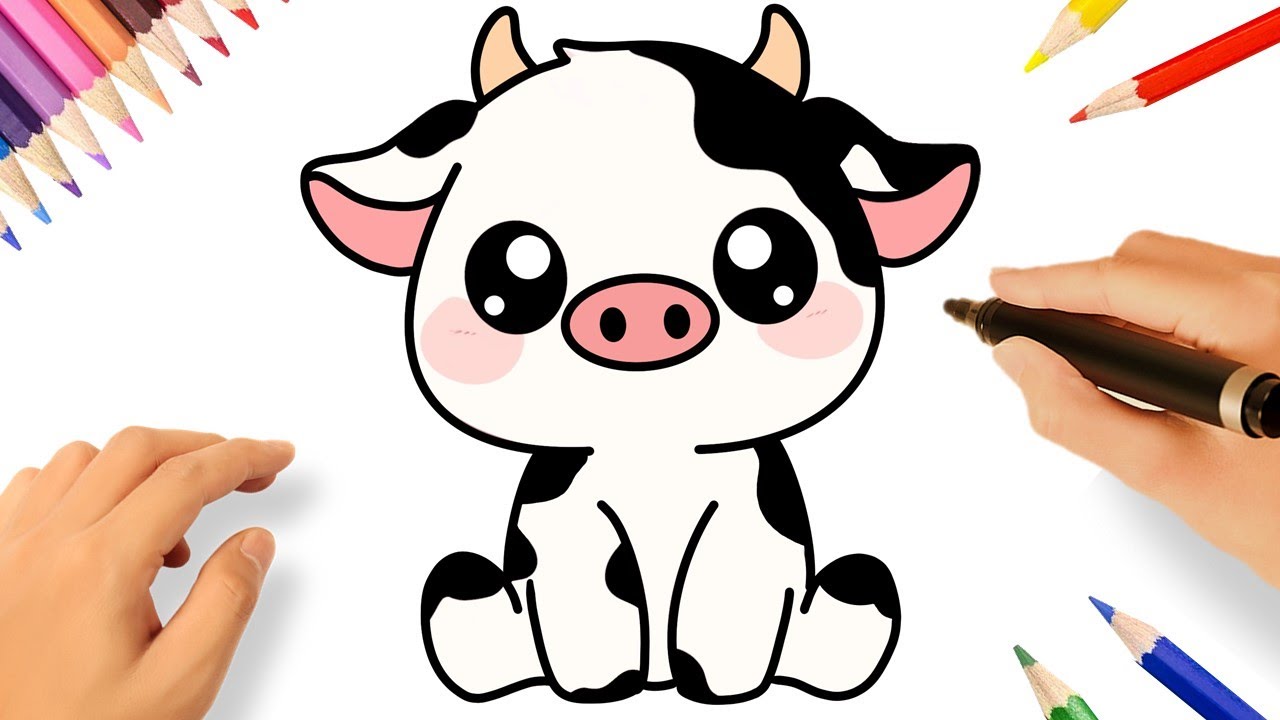 COMO DESENHAR UMA VACA FÁCIL 🐮
