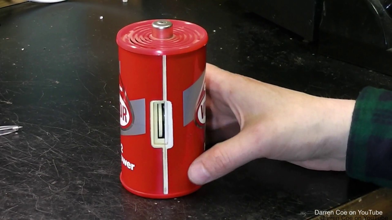 Novelty Transistor Radios:- A battery that's a radio & a Tape recorder that's a radio.