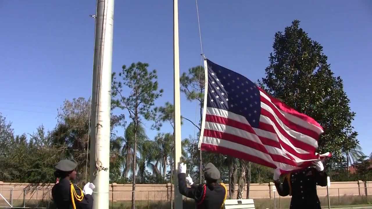 Military Flag Folding Ceremony Demonstration