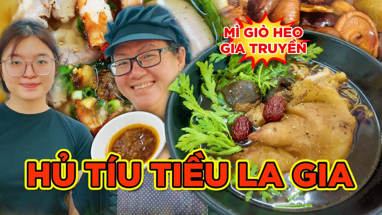 HỦ TÍU MÌ TRIỀU CHÂU NHÀ HỌ LA, CÂY GÕ! LẠ VÀ RẤT NGON GIÒ HEO TIỀM GIA TRUYỀN! Saigon's Best