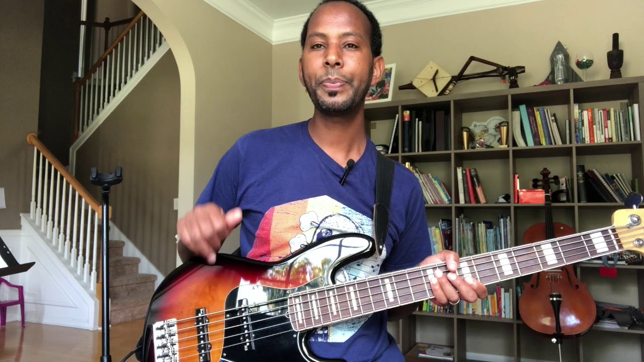 Amharic Bass Lesson #1 Part A/የቤዝ ጊታር ትምህርት በአማርኛ