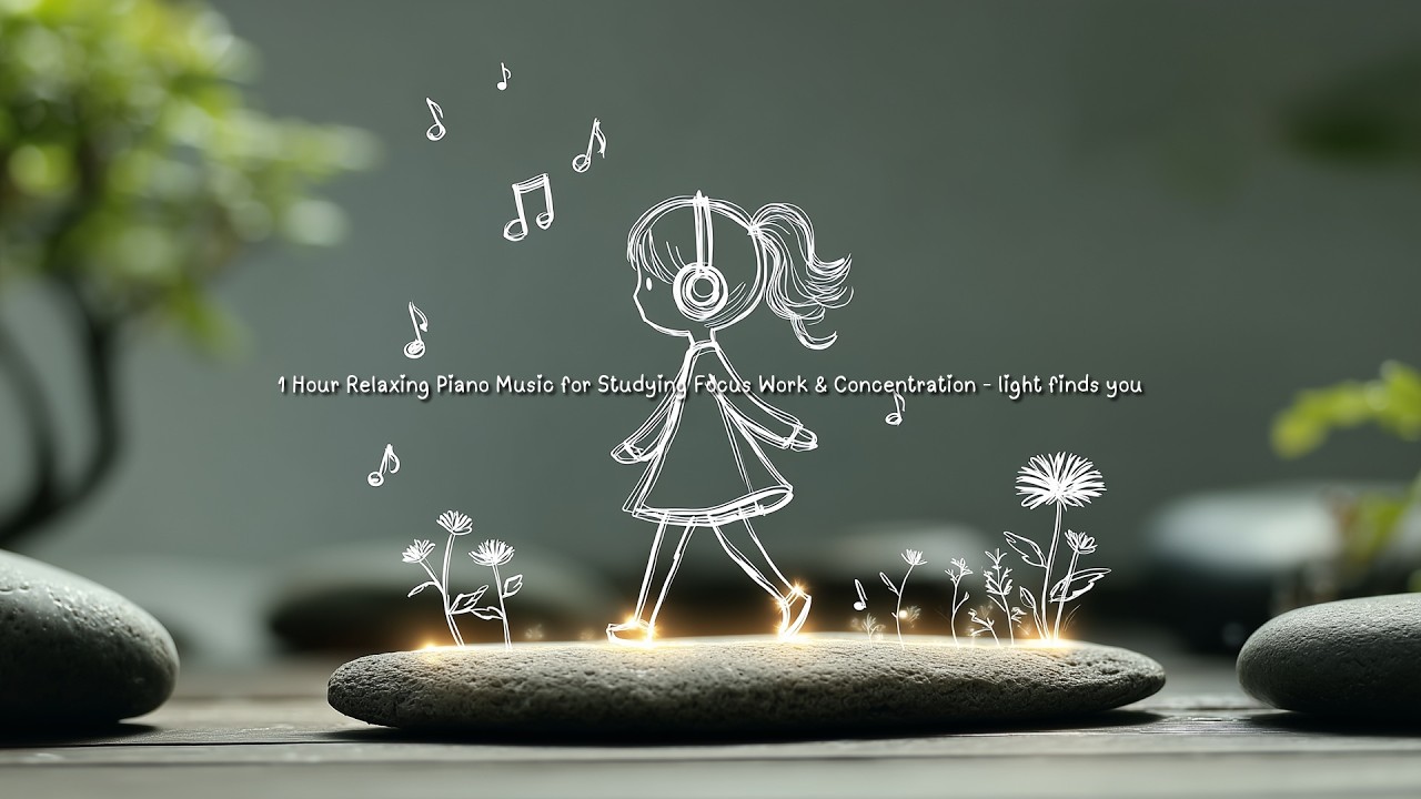 1 Hour Relaxing Piano Music for Studying Focus Work & Concentration - light finds you