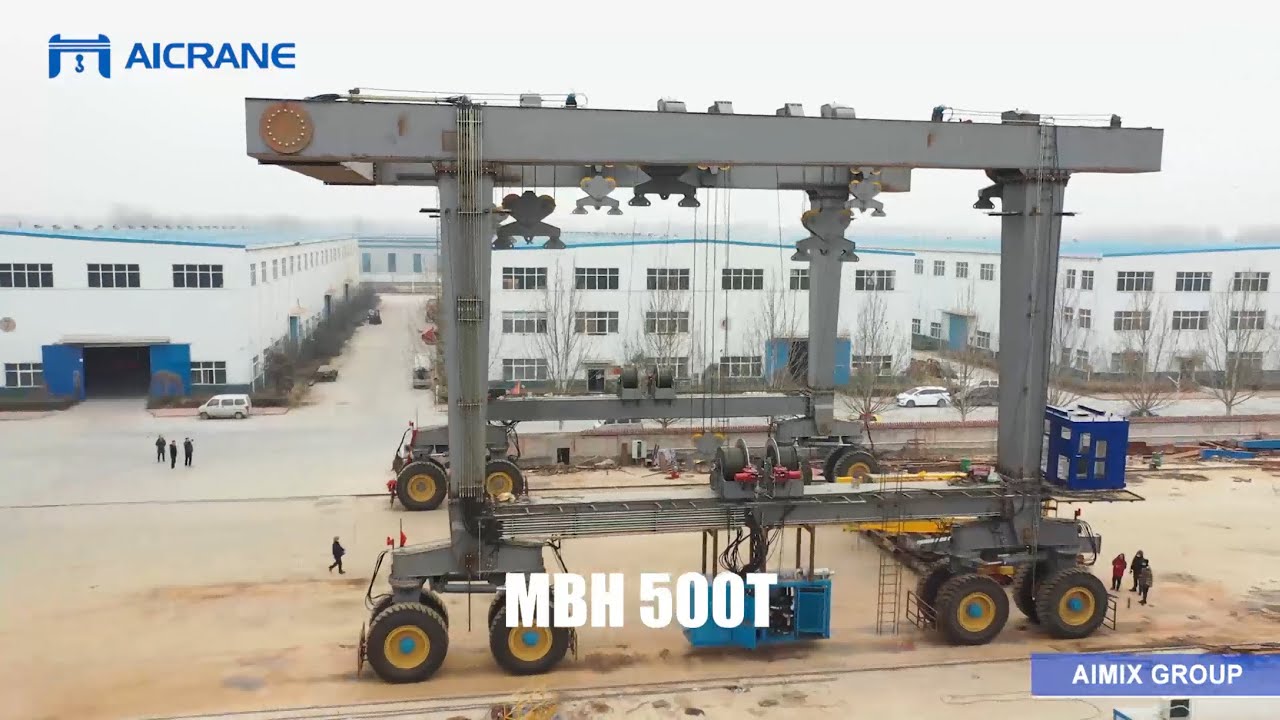500t Rubber Tyre Gantry Crane ready to ship in AICRANE factory