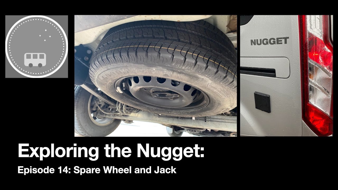 Spare Wheel and Jack - Episode14: Exploring the Nugget - Ford Transit Custom Nugget Campervan