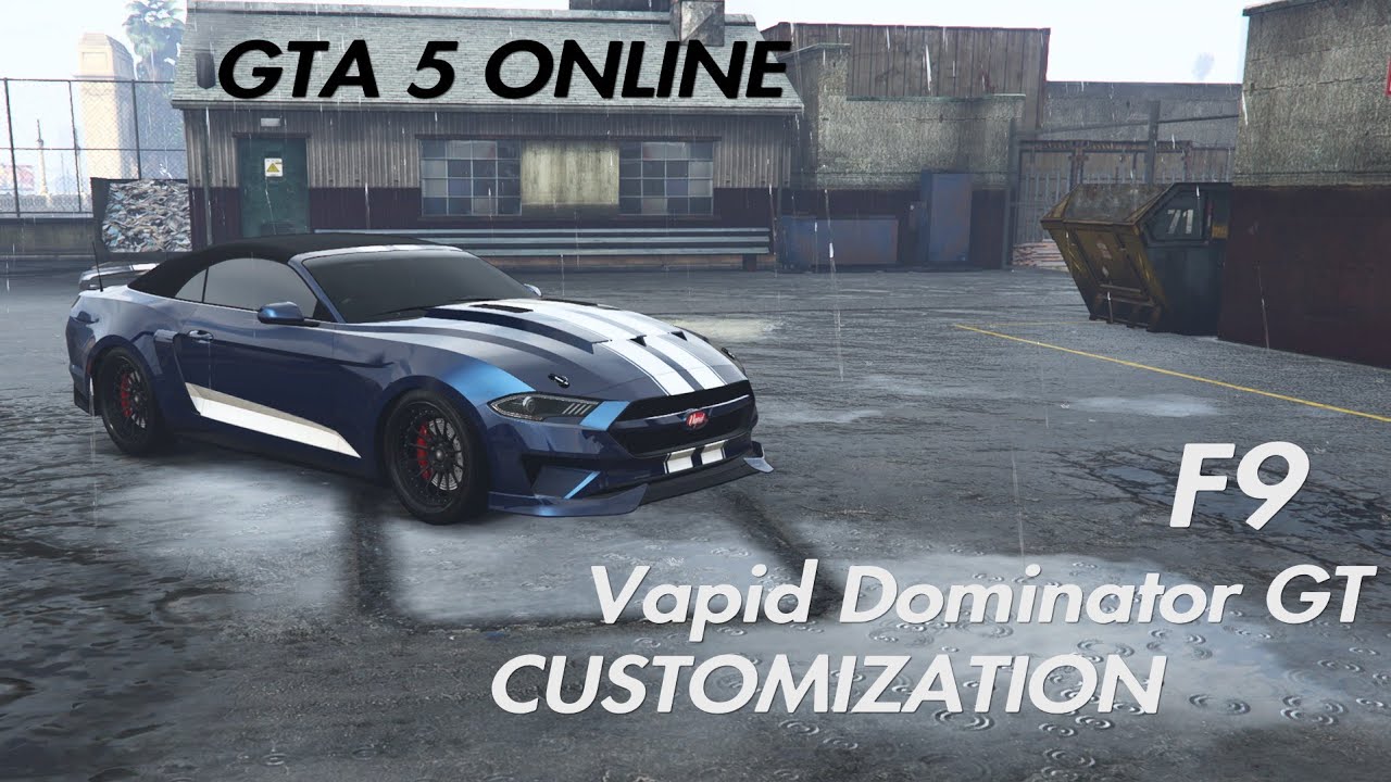 GTA 5 ONLINE F9 Jakob's Ford Mustang VAPID DOMINATOR GT CUSTOMIZATION Gameplay