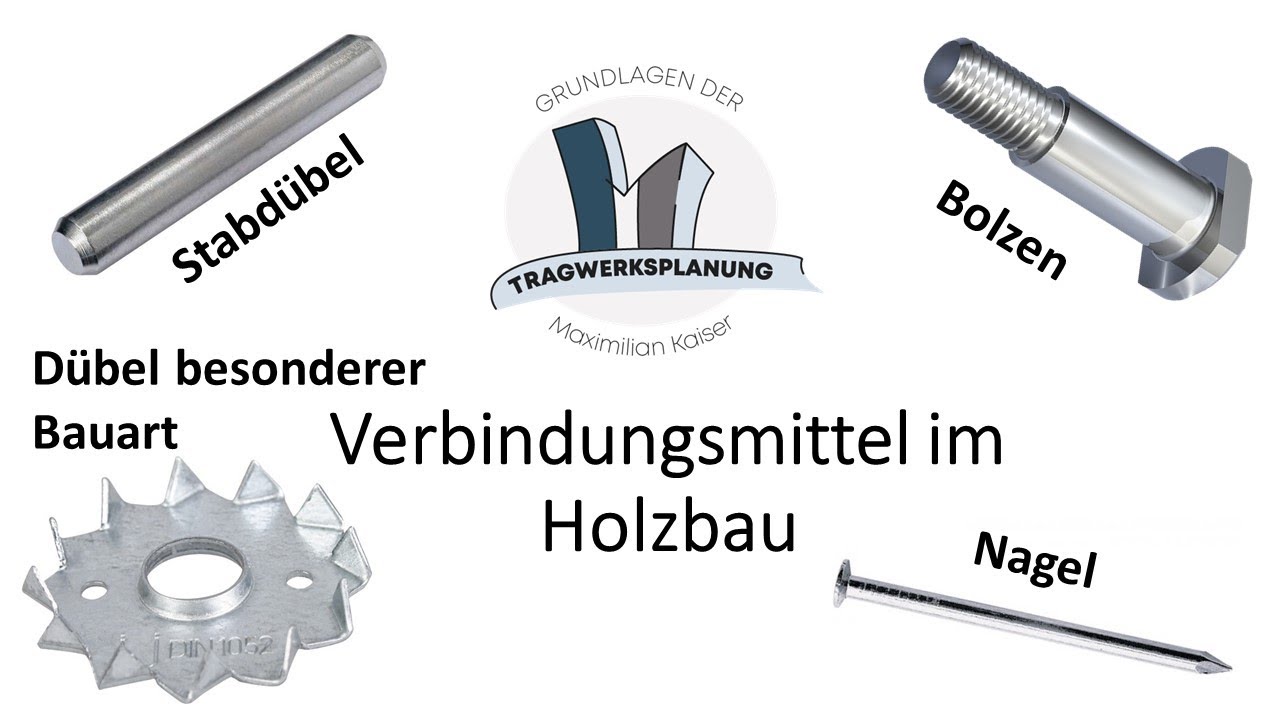 Holzbau #9 - Verbindungsmittel (Arten / Bezeichnungen / Belastungsarten)