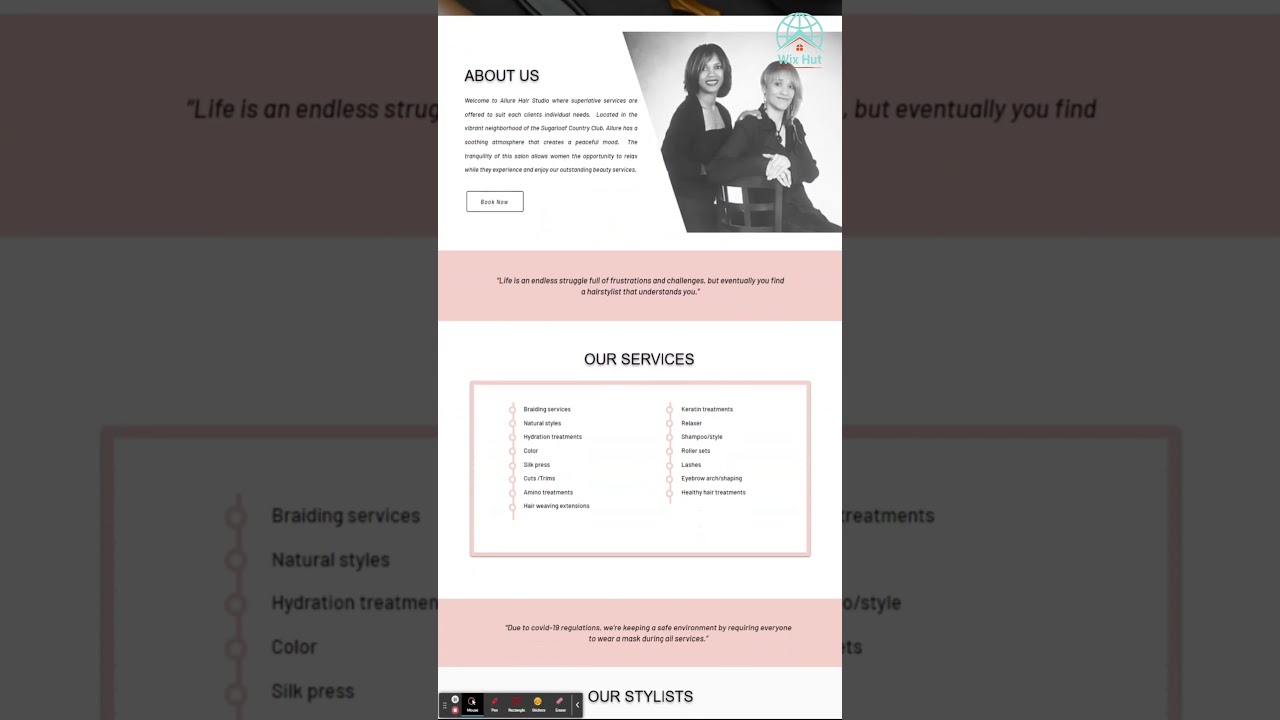 249 Hair Salon Website #shorts #shortvideo #shortsfeed