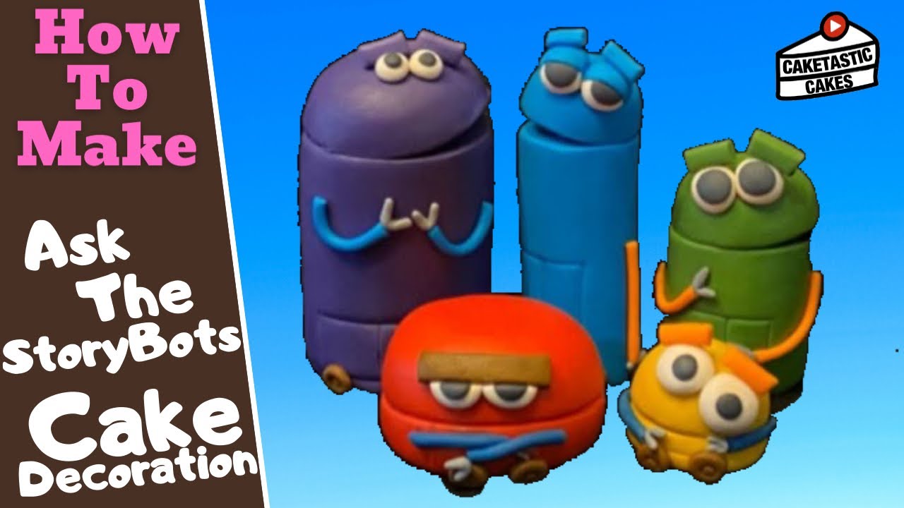 Storybots Cake Tutorial - Netflix Jr - How to Make Storybots Cake Toppers - Cake Decorating Video