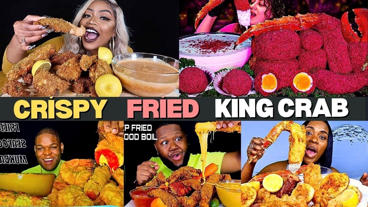 😮 SO CRUNCHY Fried King Crab 🦀 Insanely Crispy Bites You Can’t Ignore | Seafood Mukbang Compilation