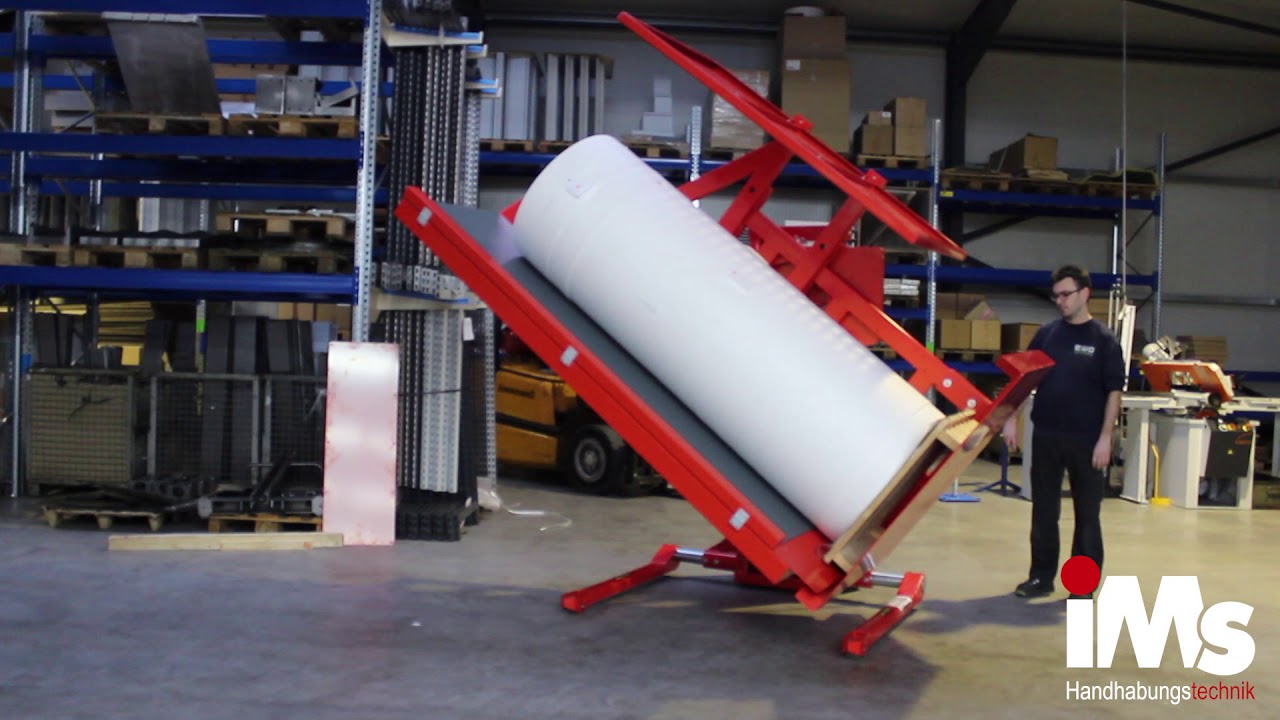 Sonderbau elektrischer Rollenwender (Befahrbar mit Hubwagen)