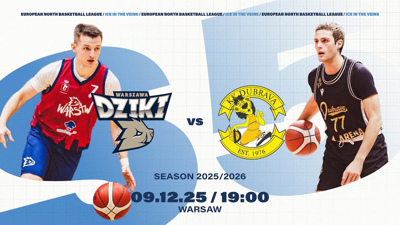 Dziki Warszawa v BC Dubrava | Dec 9, 2025, 7:00 PM | ENBLeague 2025/26