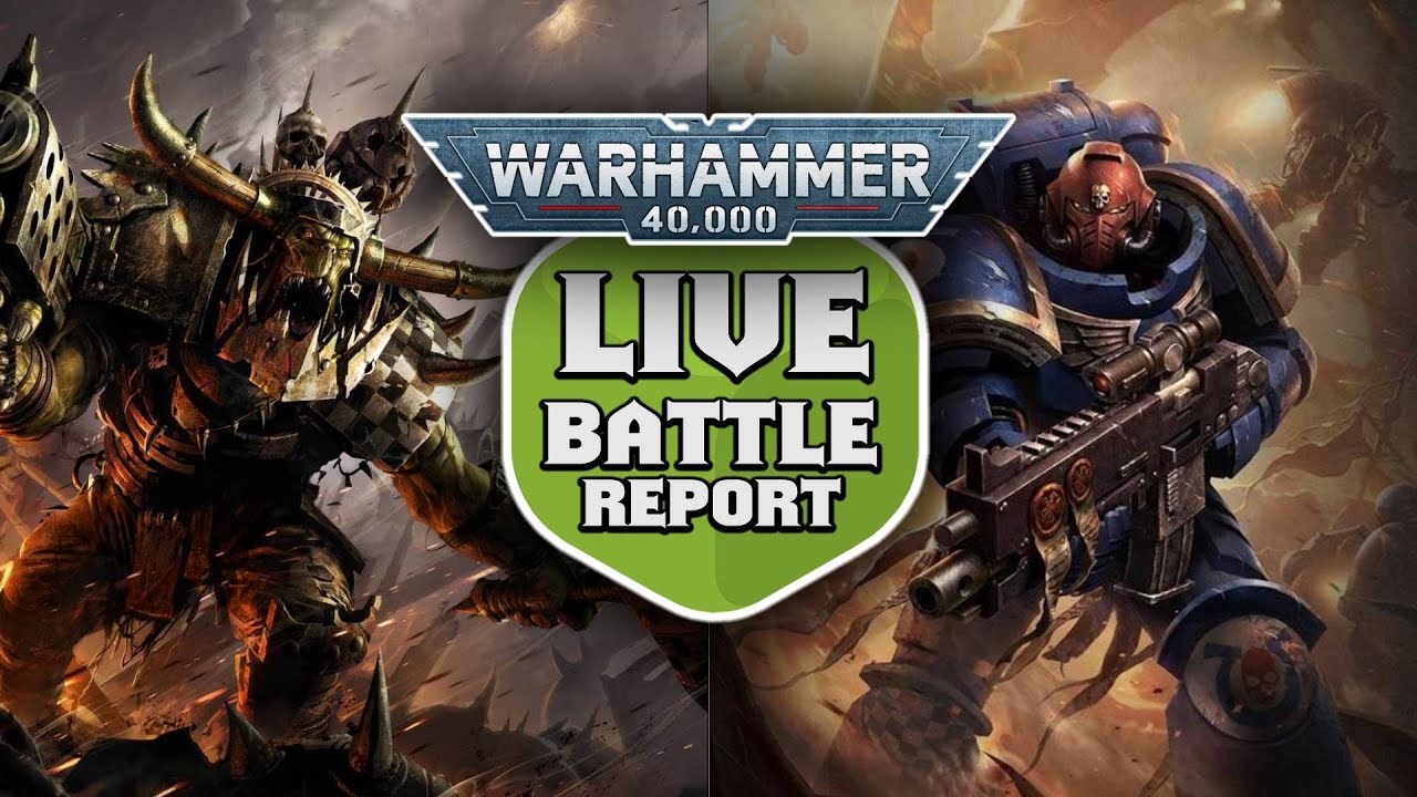 Orks vs Black Templars Warhammer 40k Live Battle Report