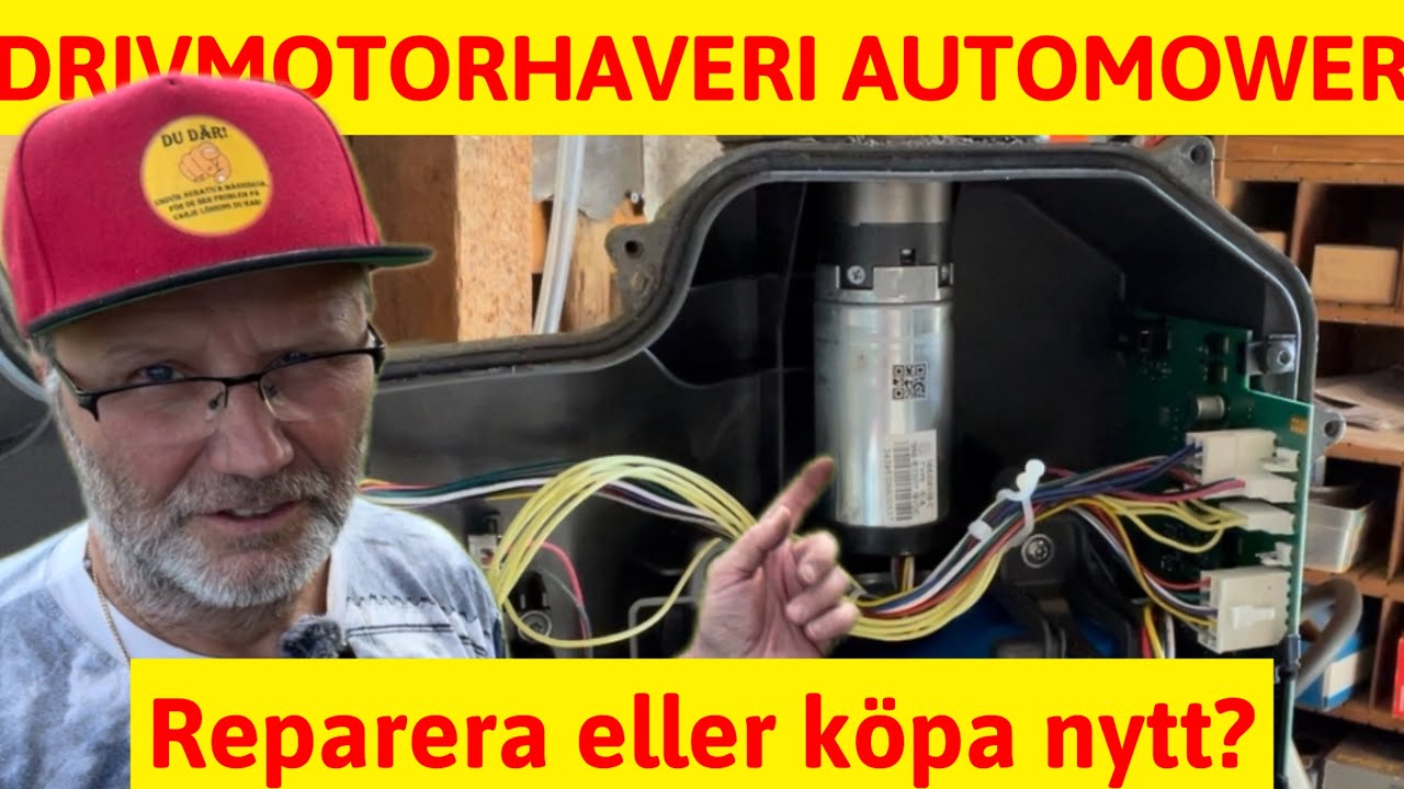Min Husqvarna Automower har hjulmotor-problem. Kan jag byta ut slitagedelar eller är motorn skrot?