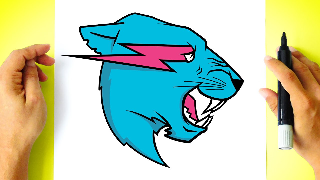 Como DESENHAR o LOGO do MR BEAST - Cómo DIBUJAR LOGOTIPO del MR BEAST