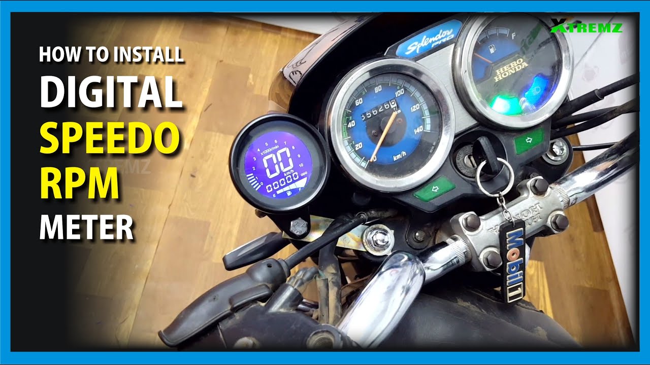 How to Install Digital Speedometer in Splendor pro Bike | Test drive & Review in Tamil | 