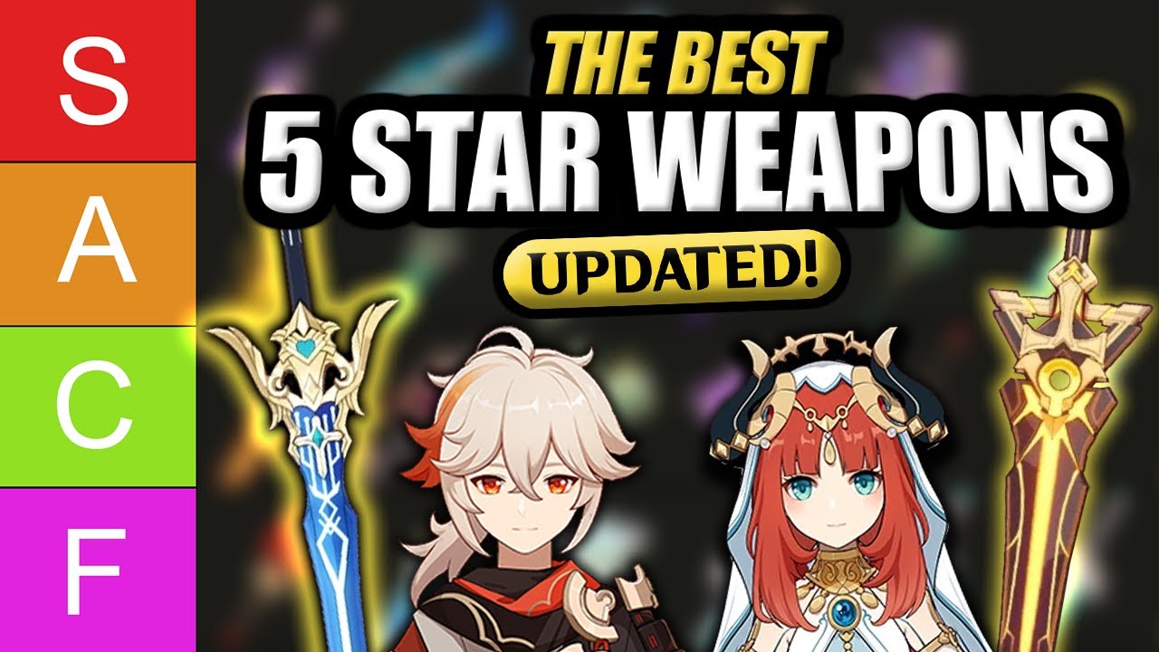 ЛУЧШЕЕ ОРУЖИЕ! ★Обновлённый список 5-звёздочного оружия Genshin Impact★