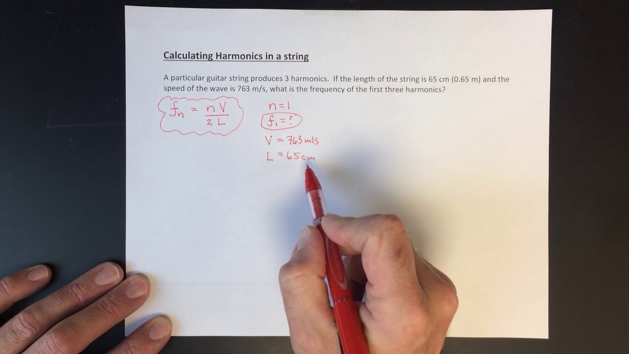 Calculating harmonics in a string