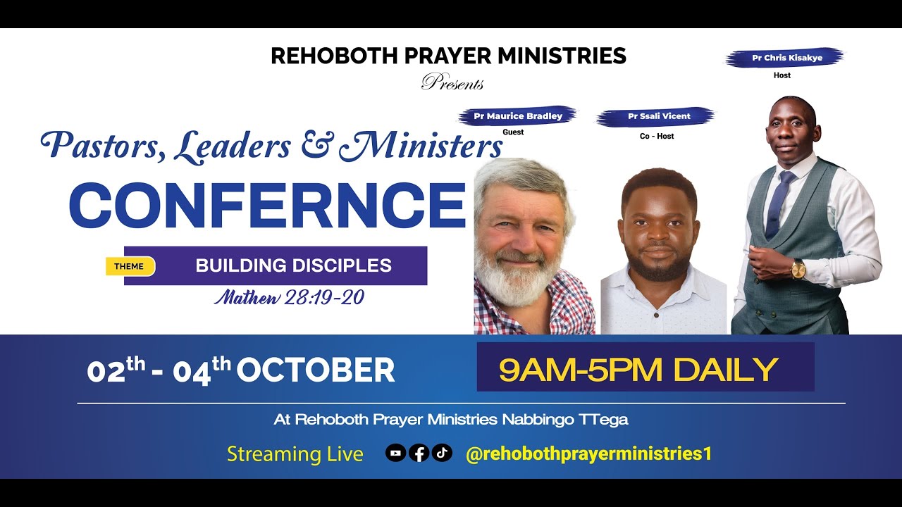 Pastors & ministers Conference | 𝗣𝗮𝘀𝘁𝗼𝗿 𝗖𝗵𝗿𝗶𝘀 𝗞𝗶𝘀𝗮𝗮𝗸𝘆𝗲 | 𝗥𝗲𝗵𝗼𝗯𝗼𝘁𝗵 𝗣𝗿𝗮𝘆𝗲𝗿 𝗠𝗶𝗻𝗶𝘀𝘁𝗿𝗶𝗲𝘀 𝗡𝗮𝗯𝗯𝗶𝗻𝗴𝗼 DAY 01