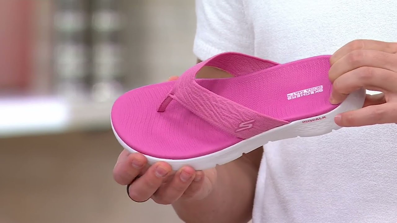 Skechers GOwalk Flex Arch Fit Vegan Washable Knit Sandals - Splendor on QVC