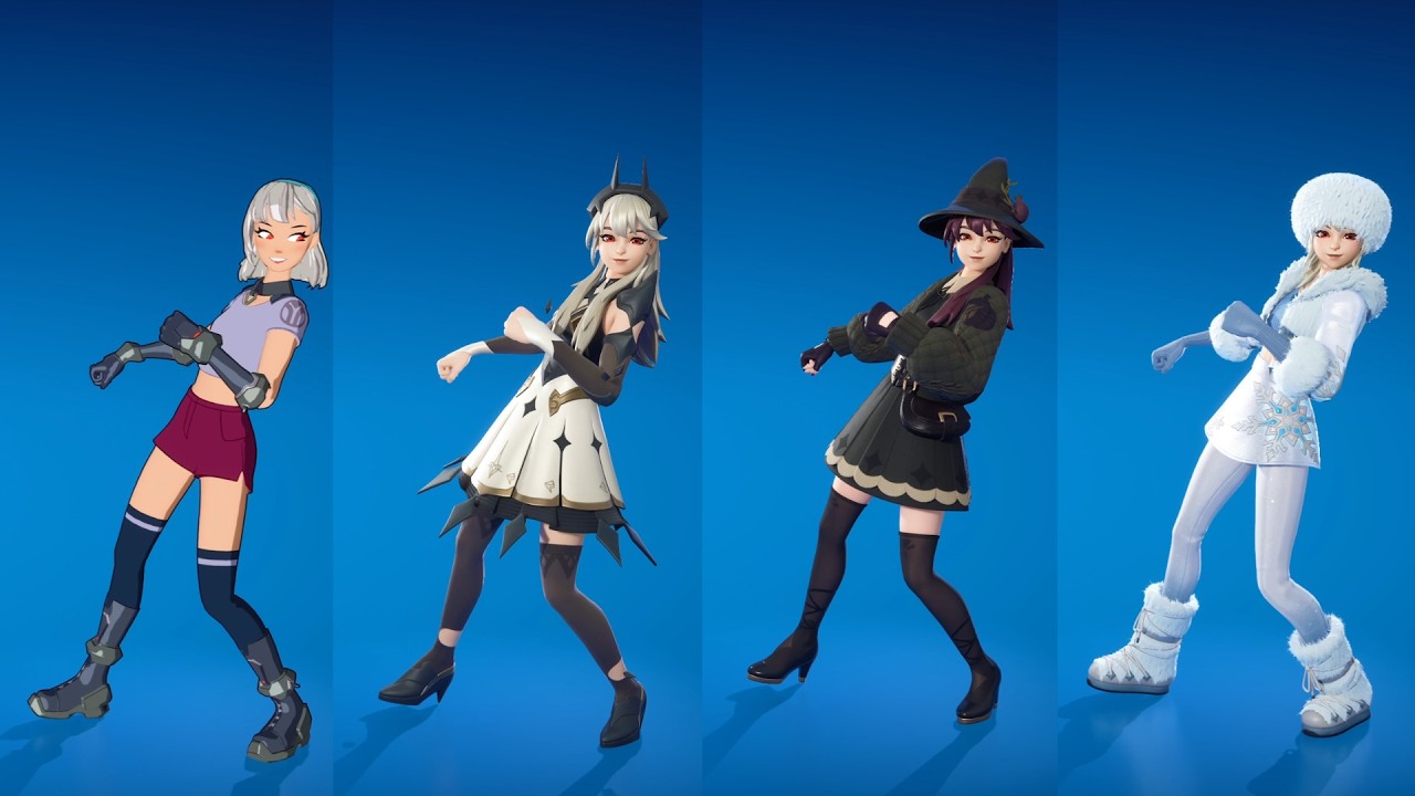 São Paulo emote with Lexa, Princess Lexa, Lexa Hexbringer, and Alpine Lexa