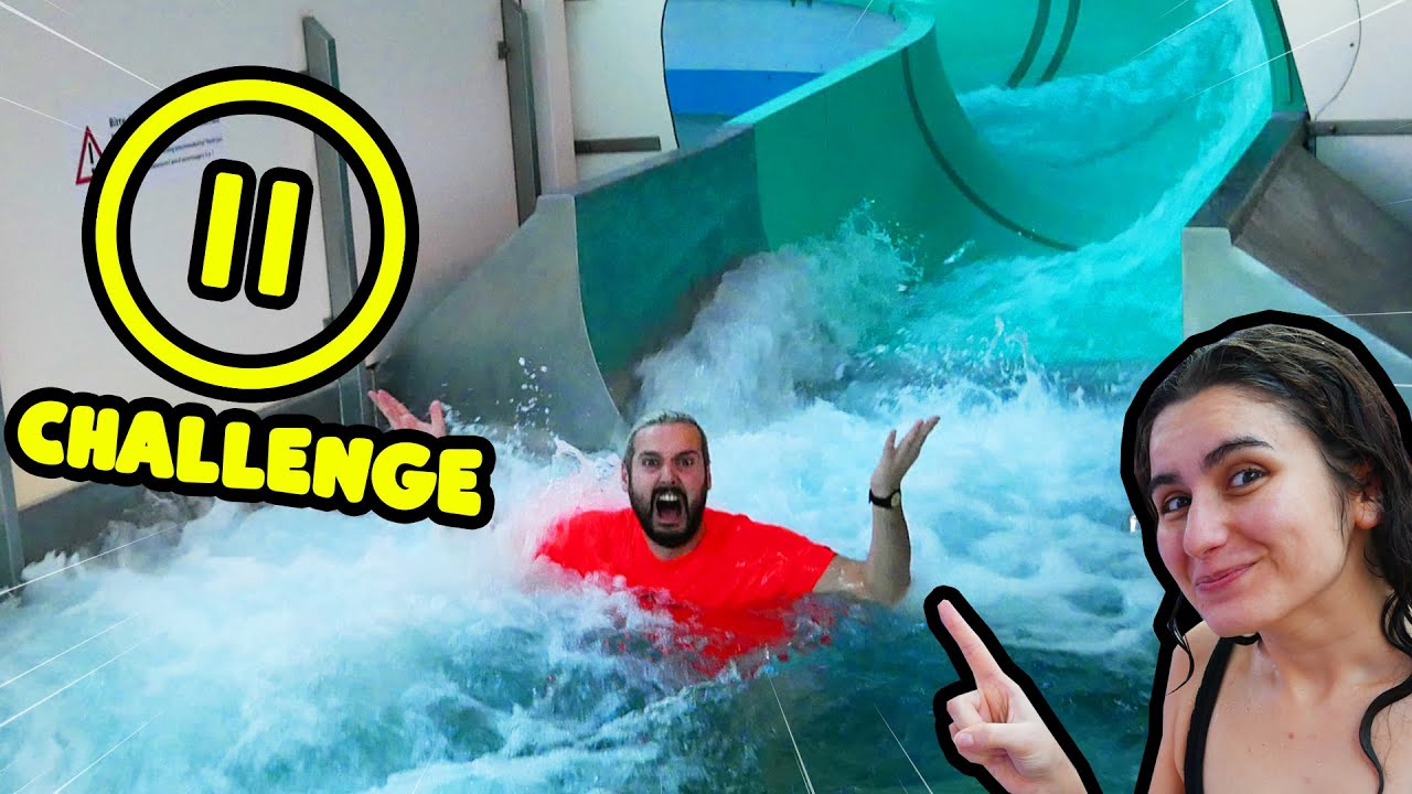 PAUSE CHALLENGE IM SCHWIMMBAD MIT KAAN & DANIA! Fiese Rutschen Challenge im Badeparadies Schwarzwald