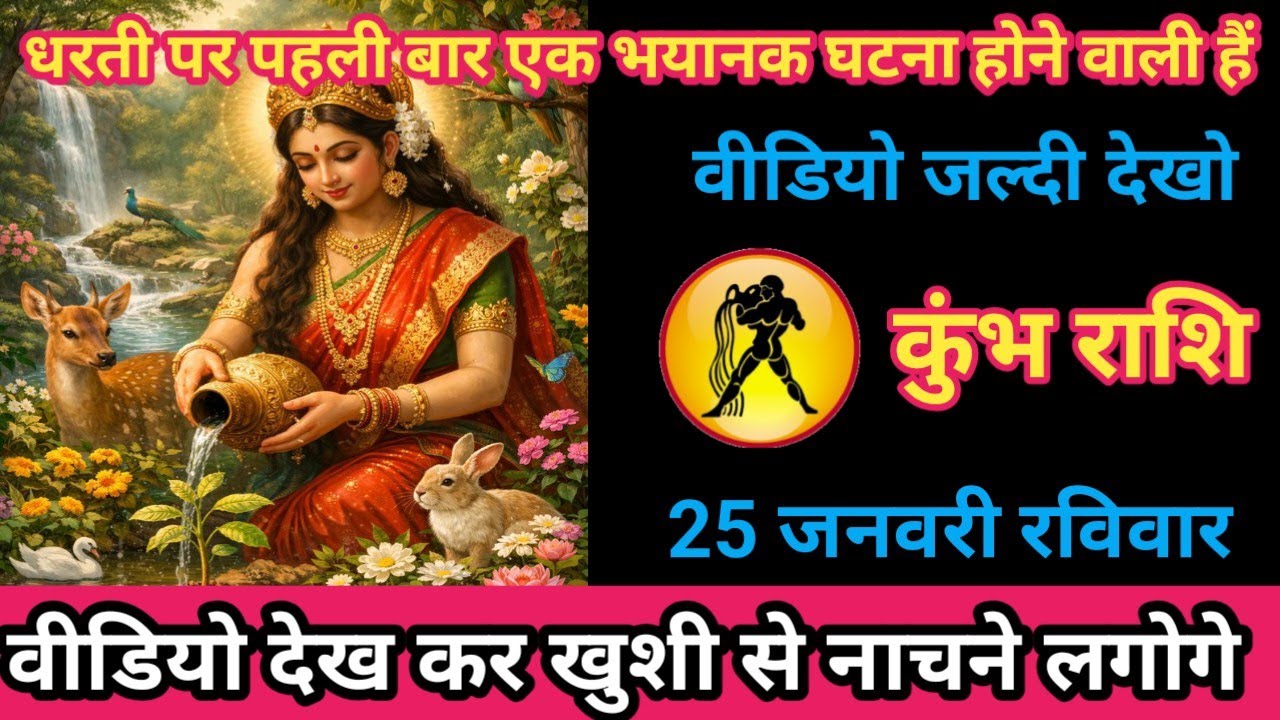 कुंभ राशि 25 जनवरी 2026 धरती पर पहली बार एक भयानक घटना होने वाली है। / kumbh rashi