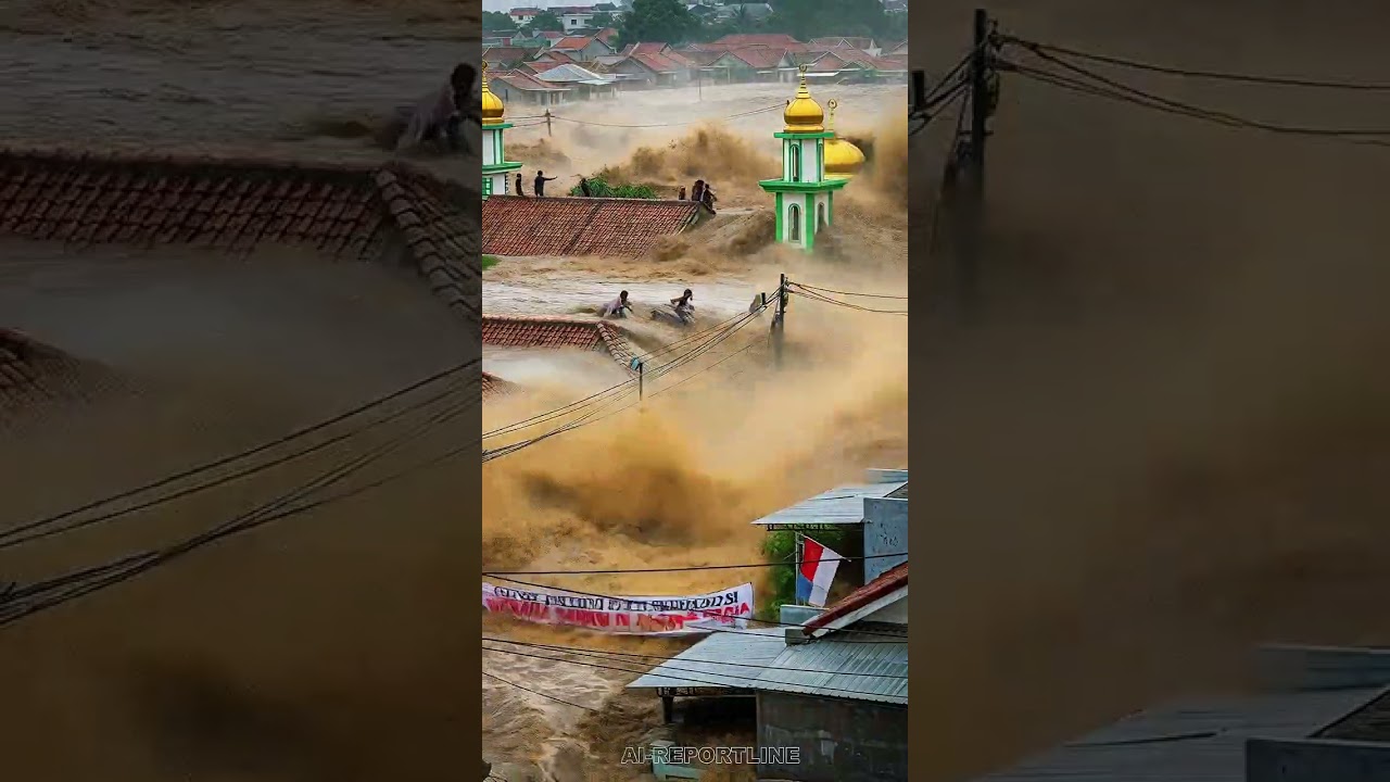 BANJIR BANDANG MENERJANG PEMUKIMAN WARGA! RUMAH-RUMAH AMBRUK DIBAWA ARUS!!!