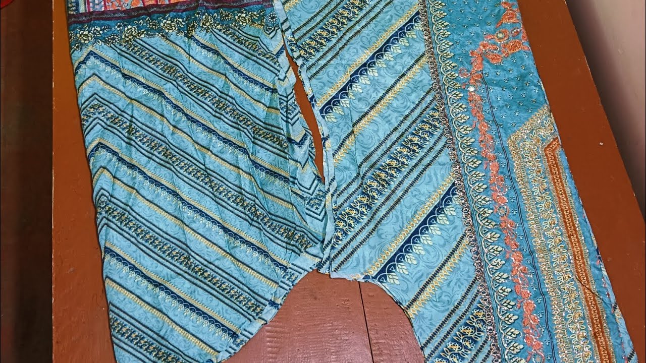 Easy , and simple neck cutting on designer churidar piece ~~