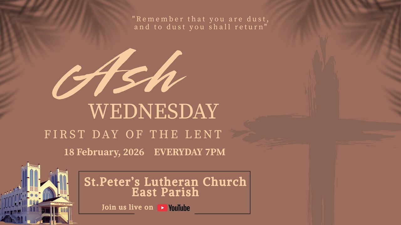 || 1st DAY IN LENT || ASH WEDNESDAY || 18  - 02 - 2026  ||