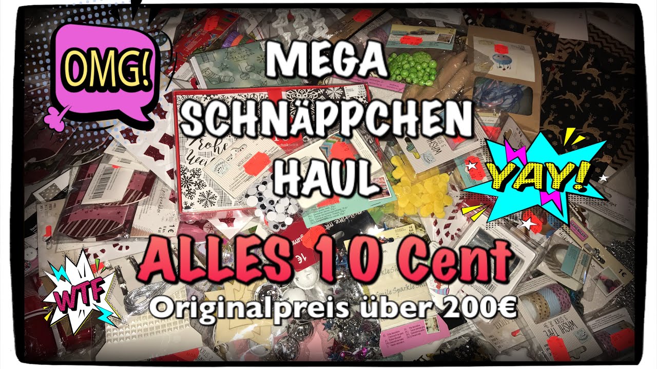MEGA Schn&auml;ppchen Bastel Haul (deutsch) Scrapbook basteln mit Papier, DIY