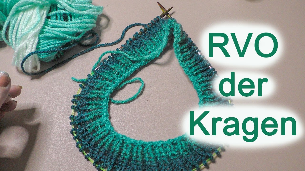 RVO Maschenanschlag + Kragen / RVO - Raglan von Oben / Maschenanschlag, Kragen / Teil 2
