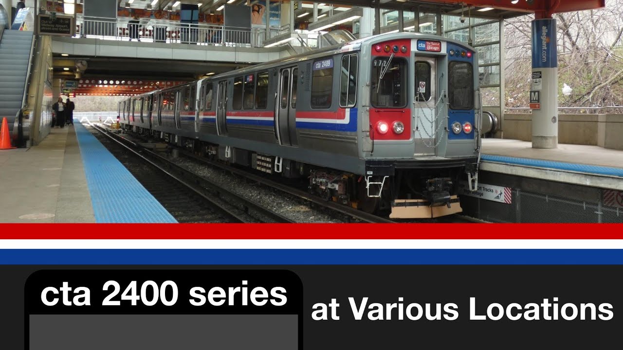 CTA 2400 Series Heritage Fleet Cars on the Blue, Red, Orange, and Brown Lines - 4/24/22