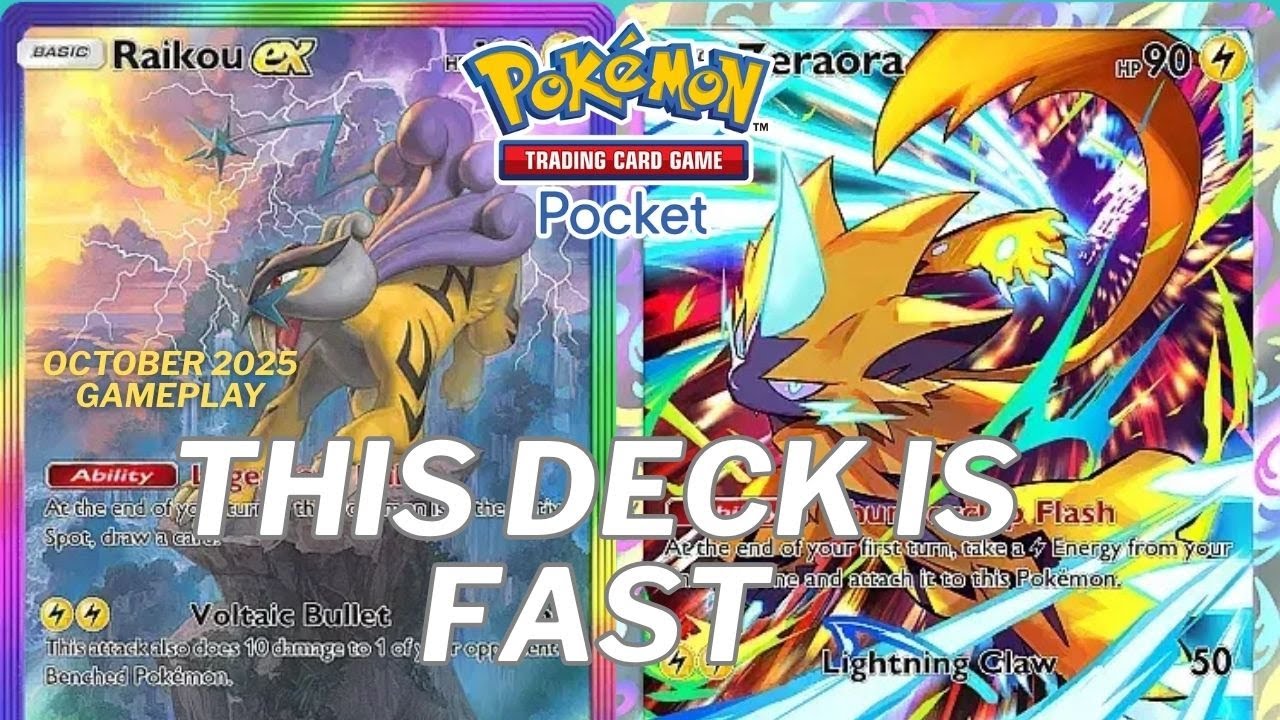 Speed of Thunder! RAIKOU & ZERAORA Blitz Through the Battle! | Pokemon TCG Pocket Gameplay OCT 2025