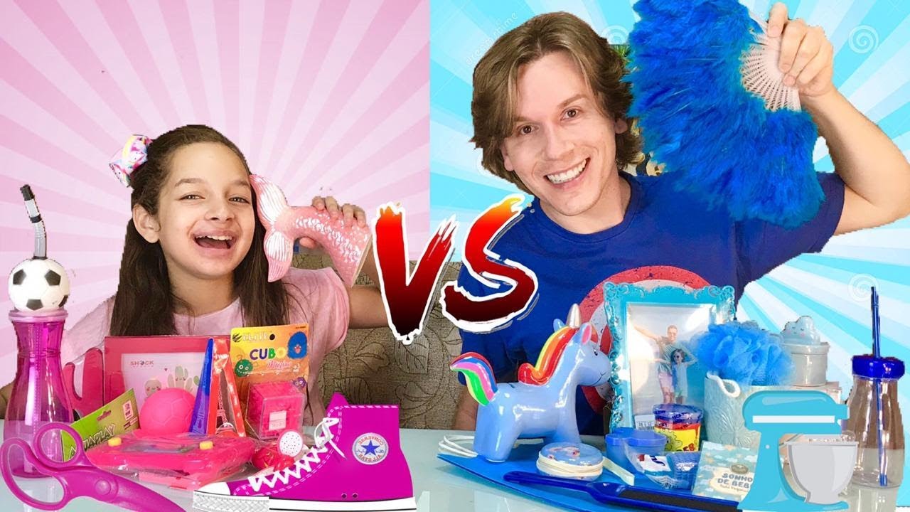 QUEM COMPRAR MAIS COISAS AZUL VS ROSA GANHA