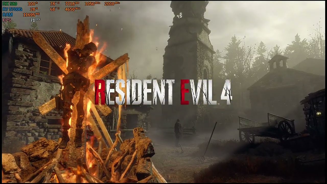 Resident Evil 4 REMAKE | Ryzen 7 5700G | RX 580 | 32gb de RAM