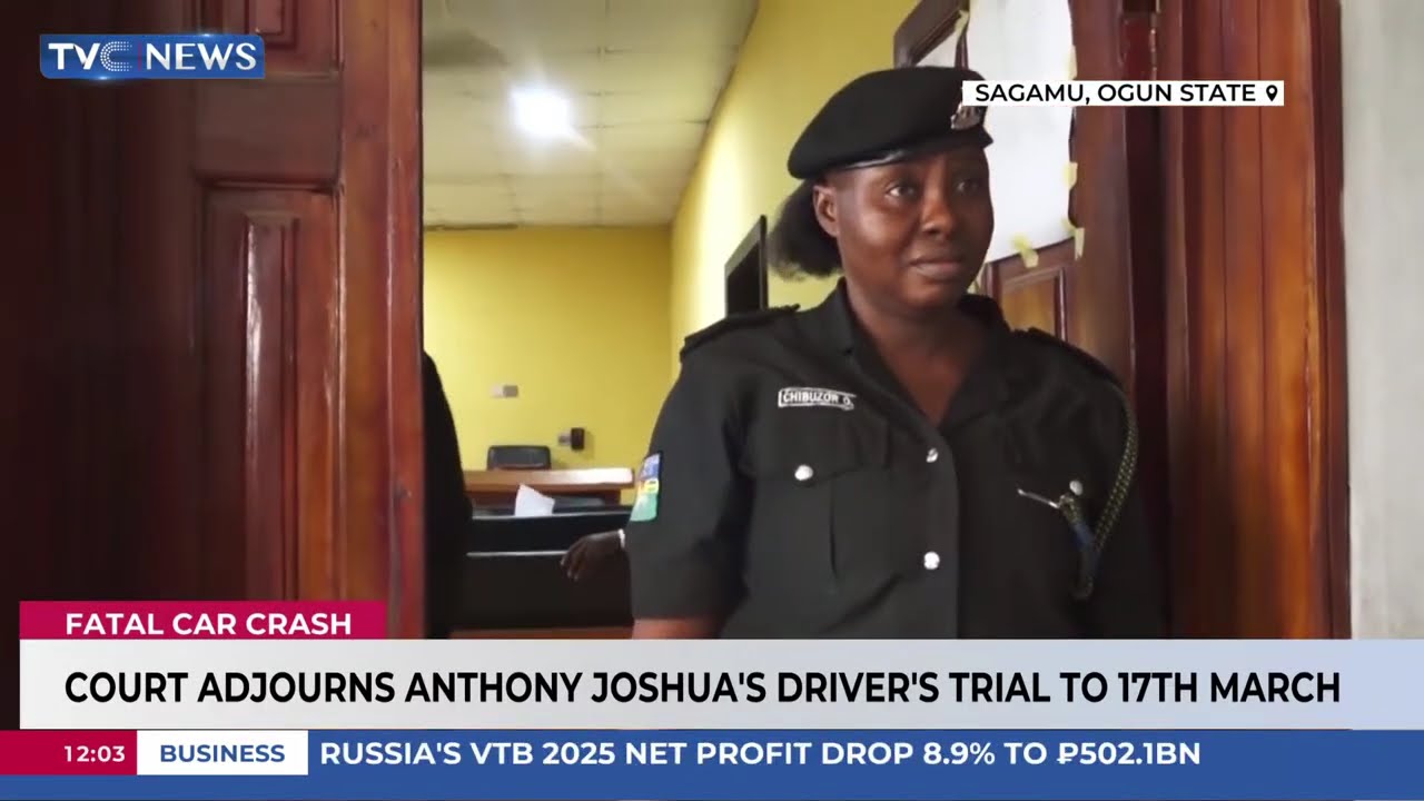 Court Adjourns Anthony Joshua’s Driver’s Trial To 17th March