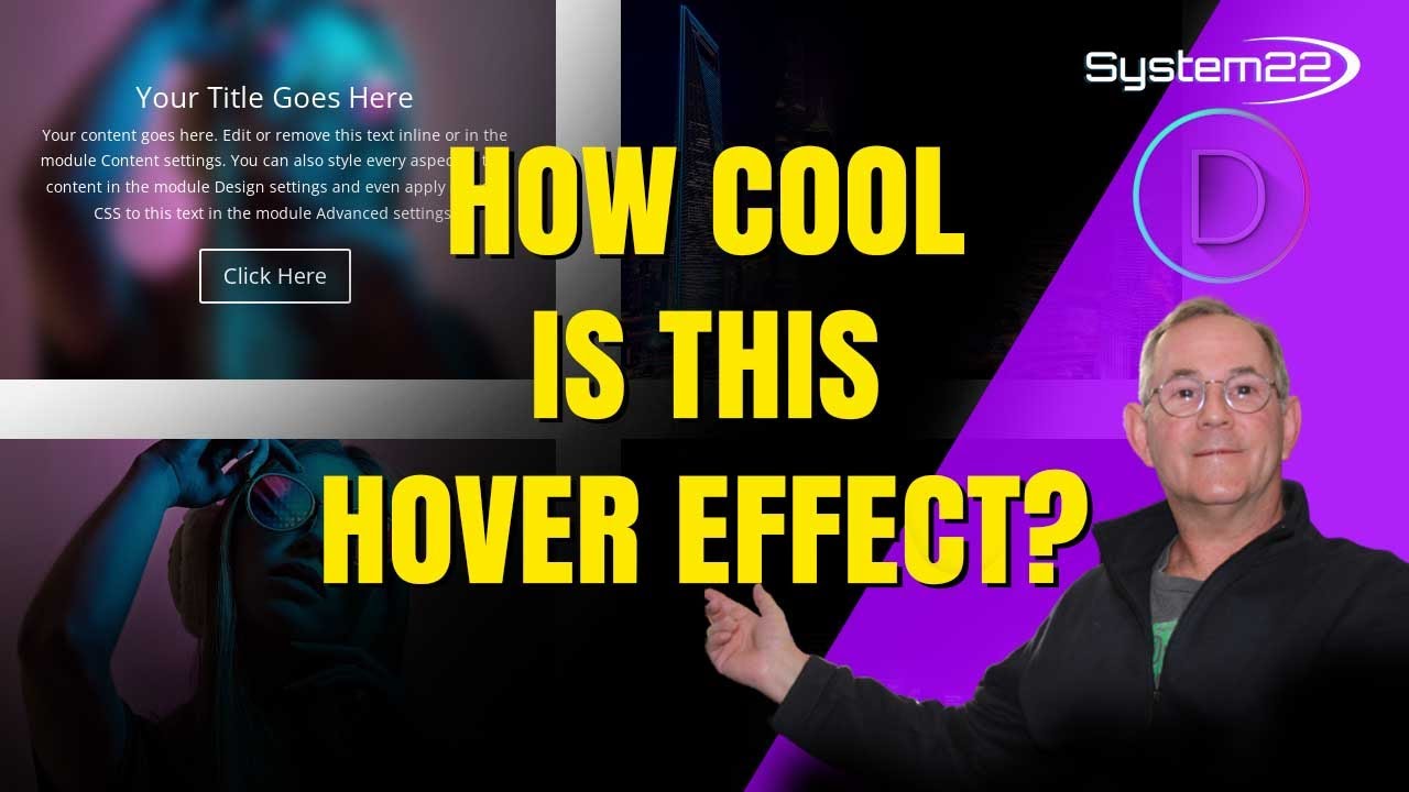 Divi Theme Text Over Image On Hover With Background Blur
