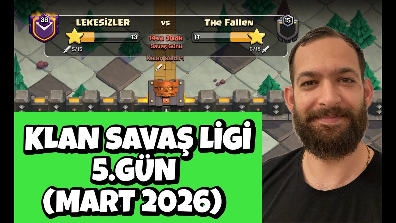AKIYORUZ ! KLAN SAVAŞ LİGİ 5.GÜN ! CLASH OF CLANS