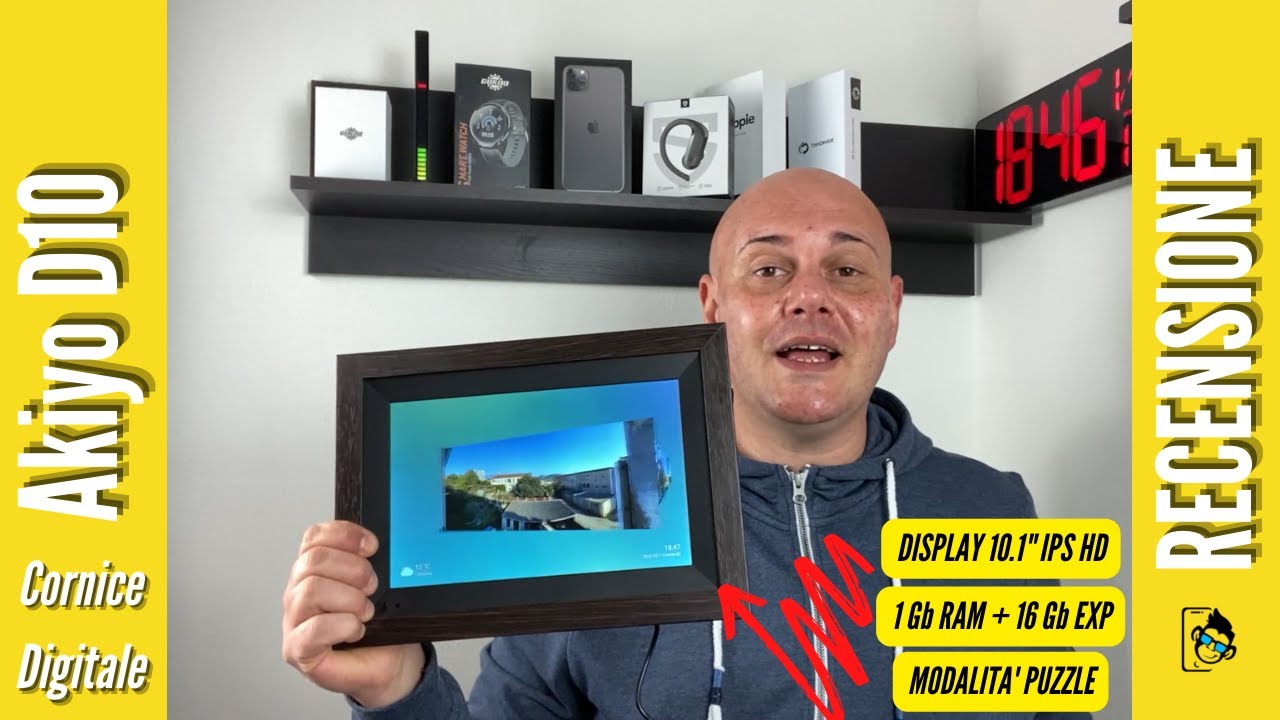CORNICE DIGITALE SMART WIFI con ANDROID Display 10.1