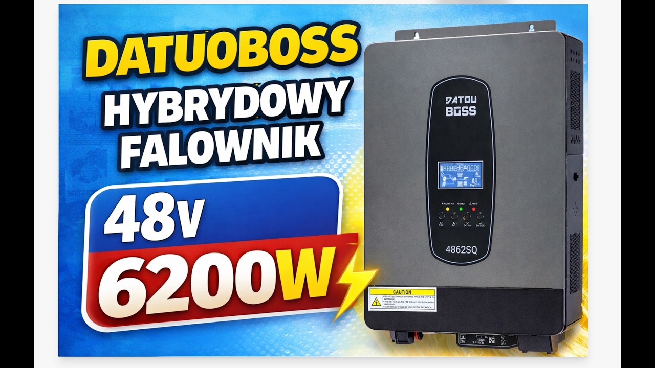 Hybrydowy falownik Datouboss 4862SQ 6.2kW z CT OFFGRID 48V MPPT 8500W