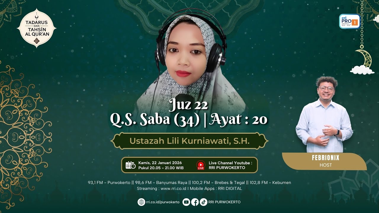 JUZ 22 Q.S. SABA (34) | AYAT : 20 | TADARUS DAN TAHSIN