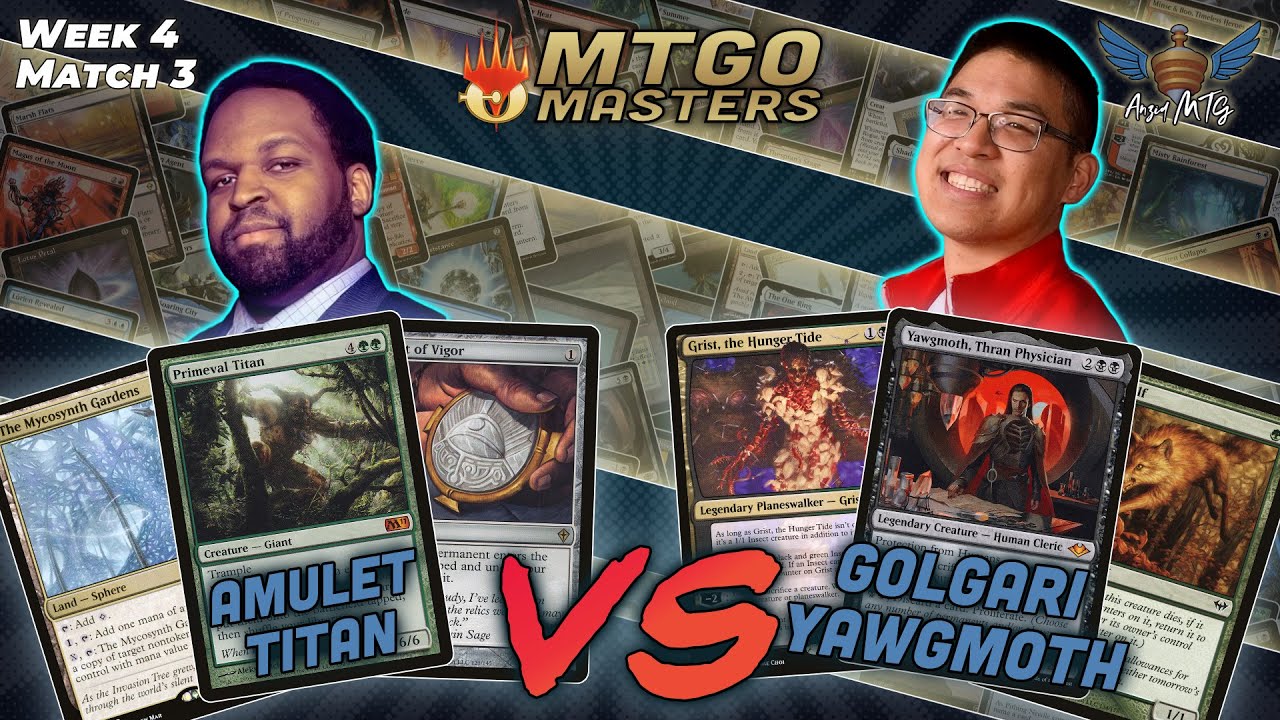 MTG Modern | Amulet Titan vs Golgari Yawgmoth | MTGO Masters | Week 4 | Match 3