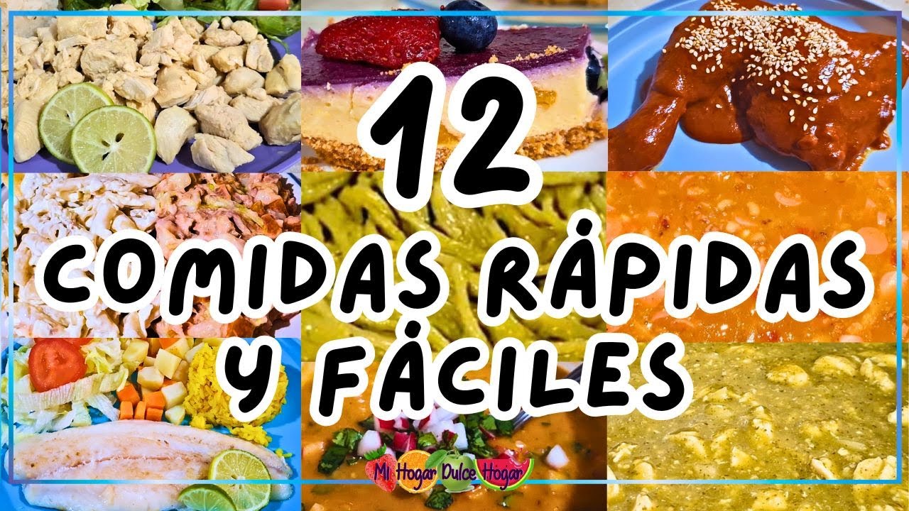 ✅️ 12 COMIDAS RAPIDAS Y FACILES DE HACER 