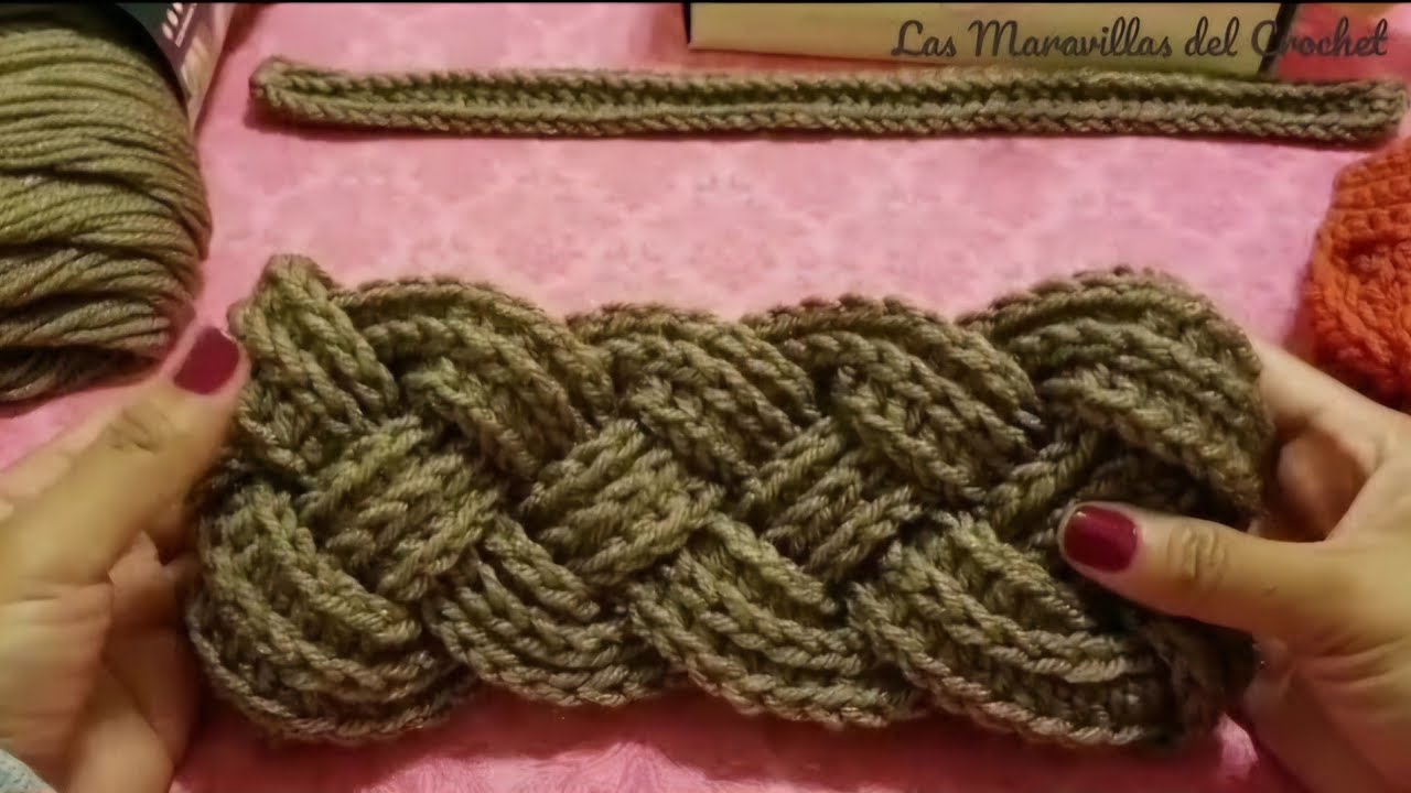 🍁Diadema Trenzada tejida a Crochet Ganchillo(Subtitled in English) #crochet #LasMaravillasdelCrochet