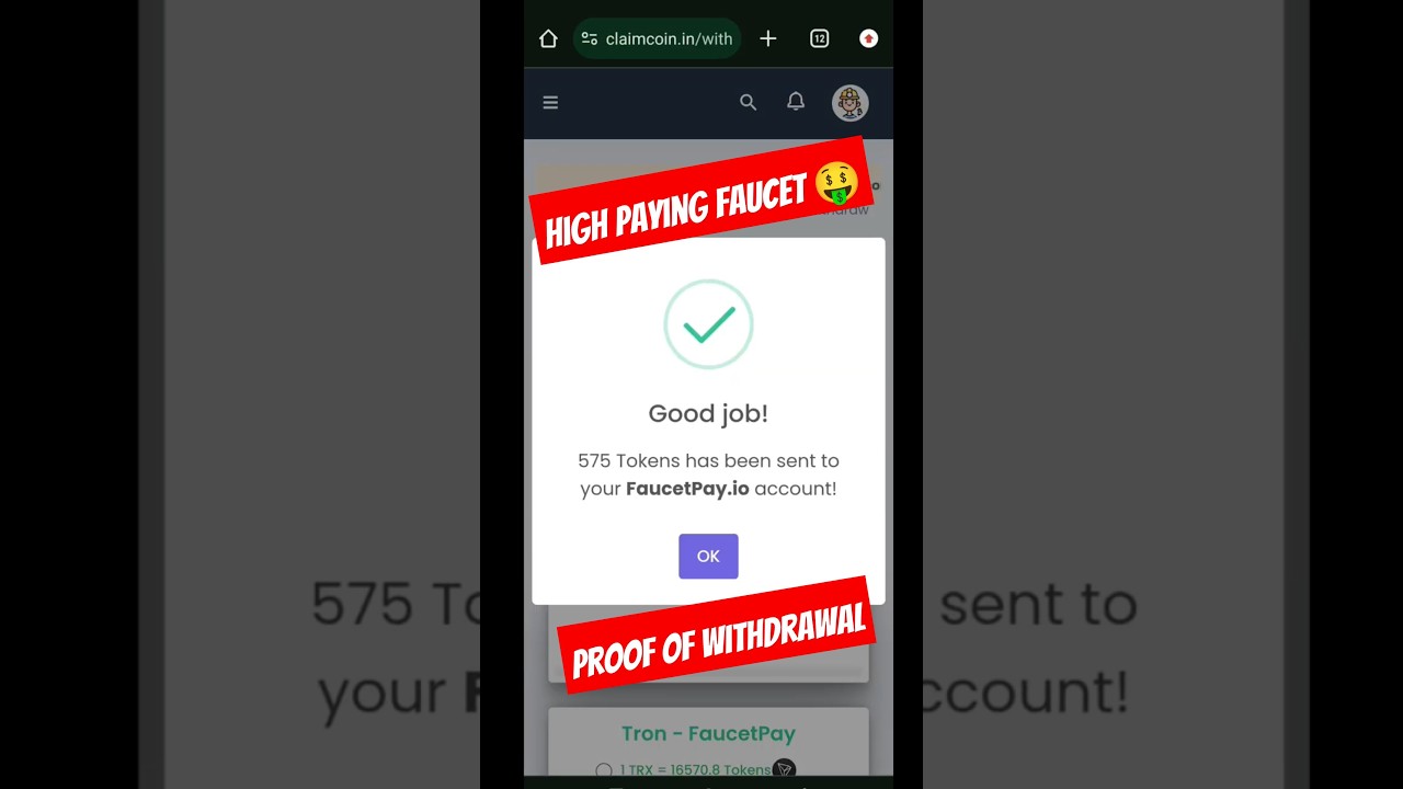 High Paying Faucet Ever in 2024 🤑 #freeusdtfaucet #usdt #crypto #short #cryptocurrency