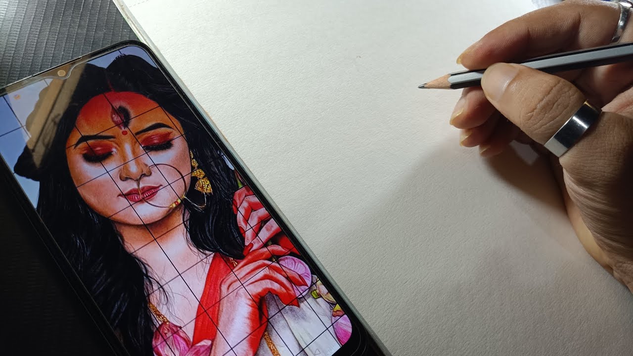 || Creative Durga Drawing || Outline Of Durga Maa ||Step by Step Drawing..... 