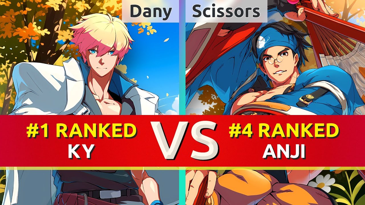 GGST ▰ Dany (#1 Ranked Ky) vs Scissors (#4 Ranked Anji). High Level Gameplay
